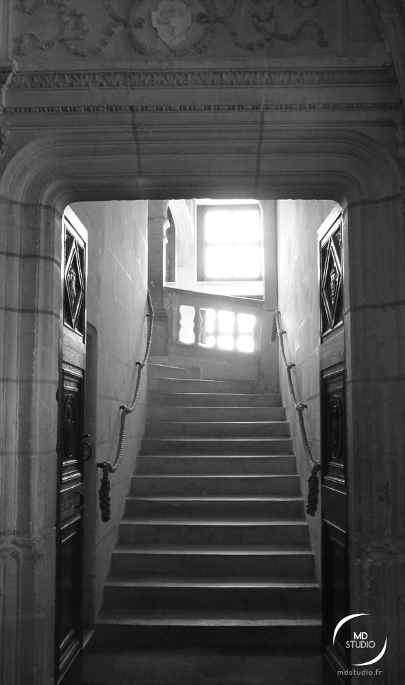 lumière dans l'escalier | château de Chenonceau | MDstudio