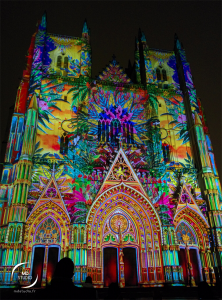 Cathédrale de Nantes | illumination florale en projection | MDstudio