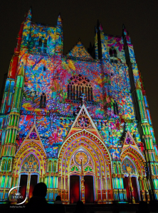 Cathédrale de Nantes | illumination florale en projection | MDstudio