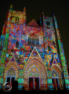 Cathédrale de Nantes | illumination florale en projection | MDstudio